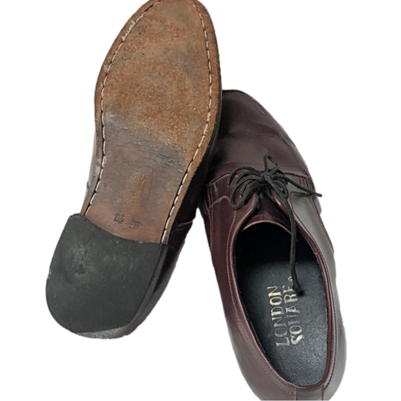 LONDON SQUARE- Leather Red Brown Shoes - Picture 3 of 7